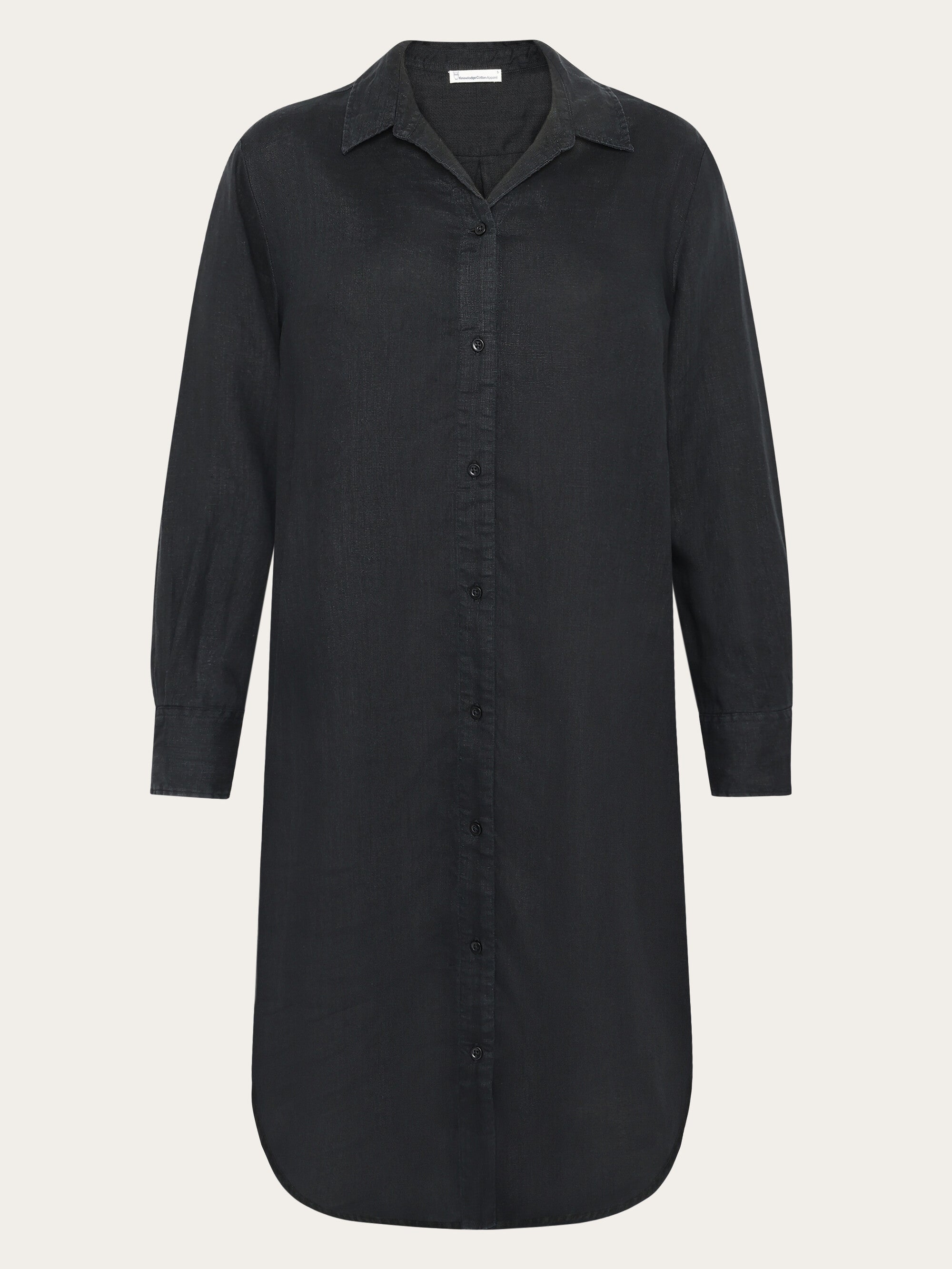 Classic linen dress Black Jet