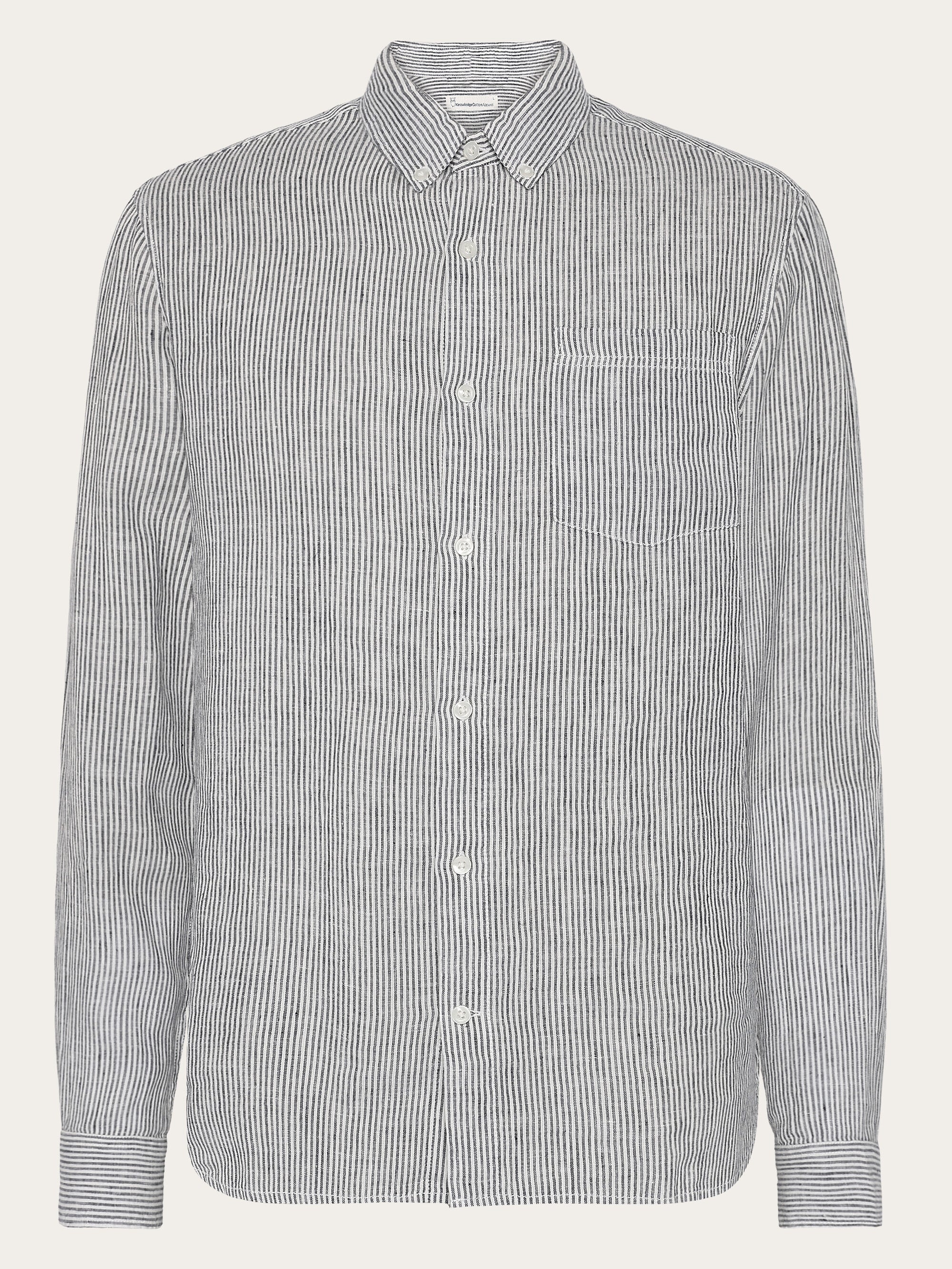 Linen stripe shirt - Total Eclipse