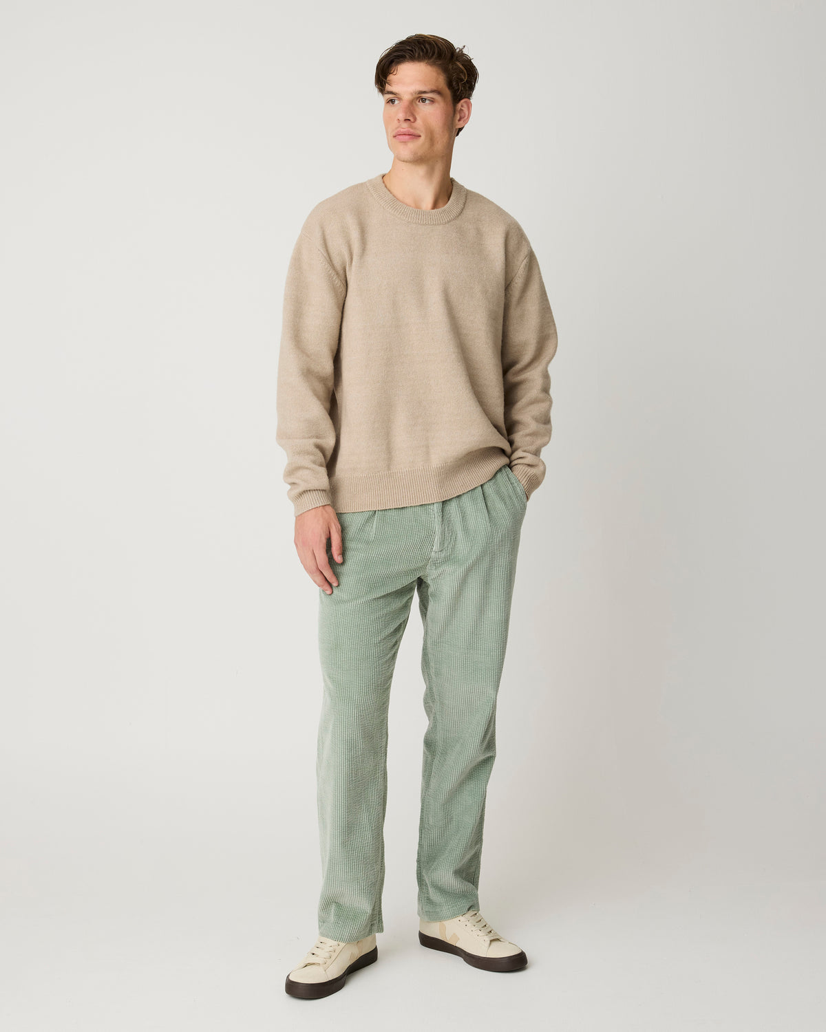 Fig comfort corduroy pants - Lily Pad