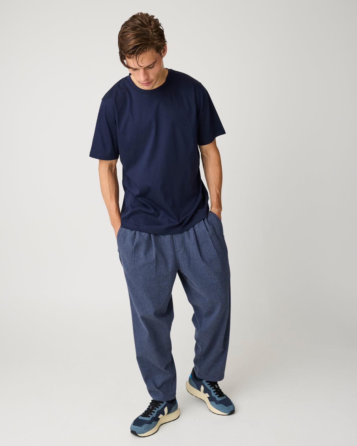 Ozone relaxed flannel pant - Vintage Indigo