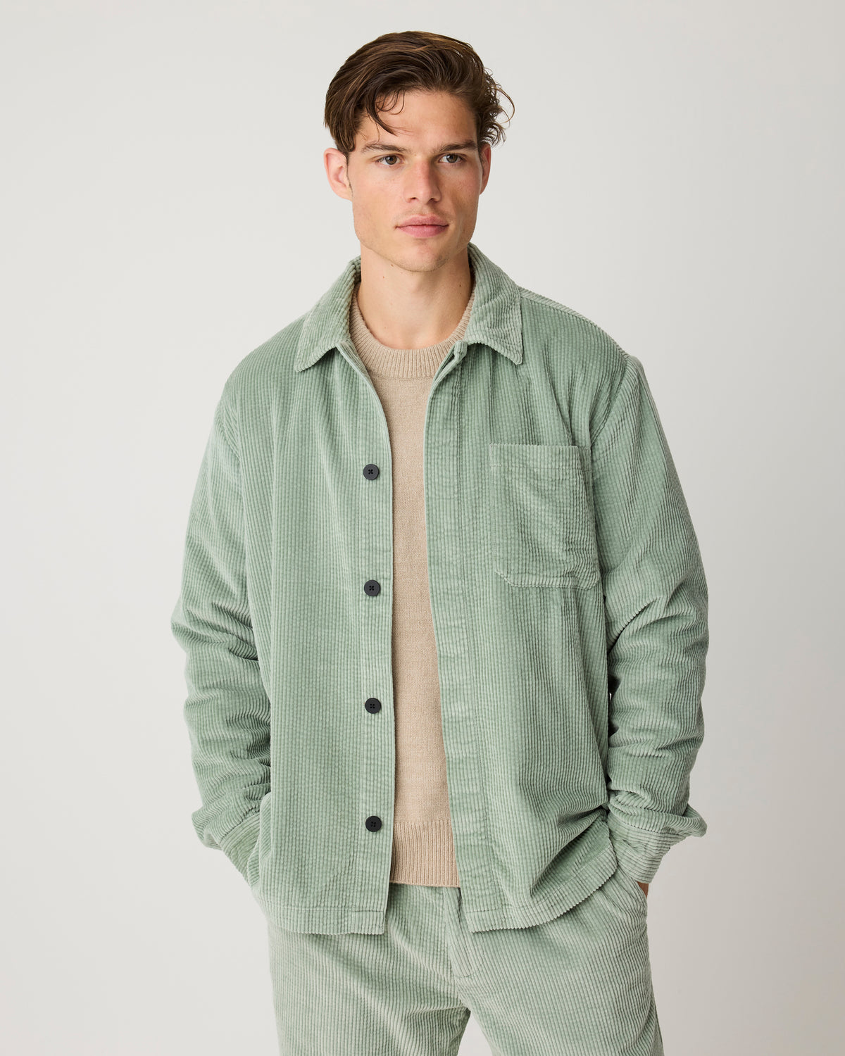 Corduroy overshirt - Lily Pad