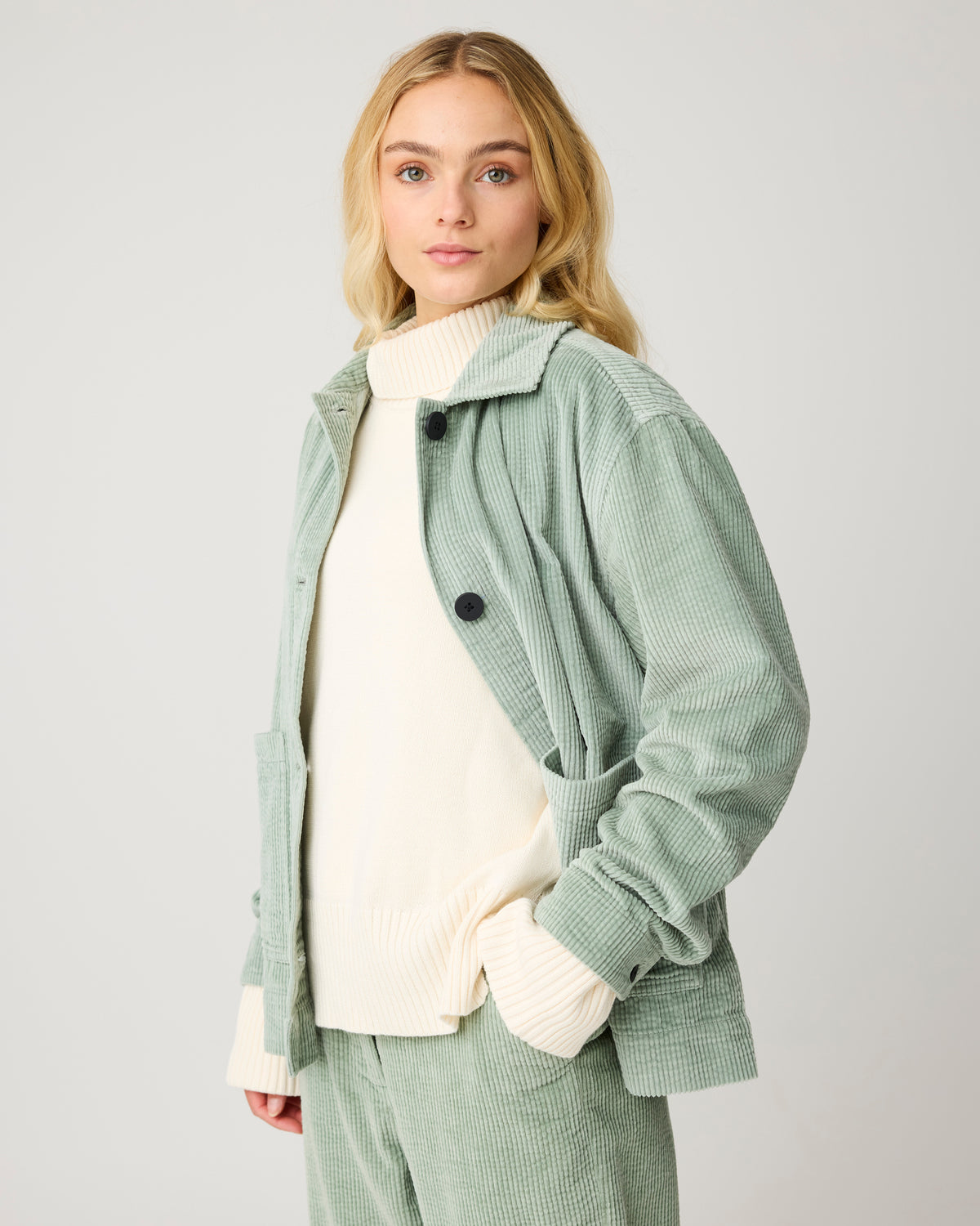 Corduroy overshirt - Lily Pad