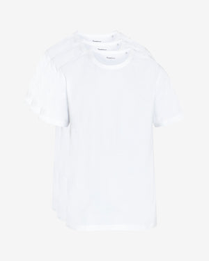 KnowledgeCotton Apparel - MEN 3-pack t-shirt T-shirts 1010 Bright White