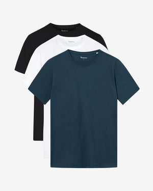 KnowledgeCotton Apparel - MEN 3-pack t-shirt T-shirts 9999 Item Colour