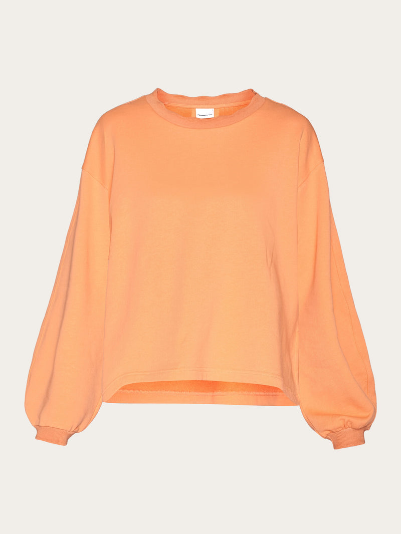 KnowledgeCotton Apparel - WMN A-shape fashion sweat Sweats 1444 Cadmium Orange