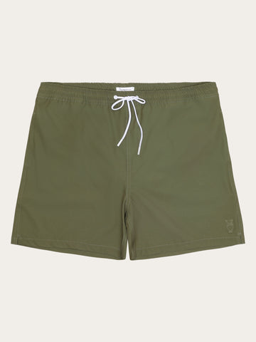 KnowledgeCotton Apparel - MEN BAY stretch swimshorts Swimshorts 1068 Burned Olive