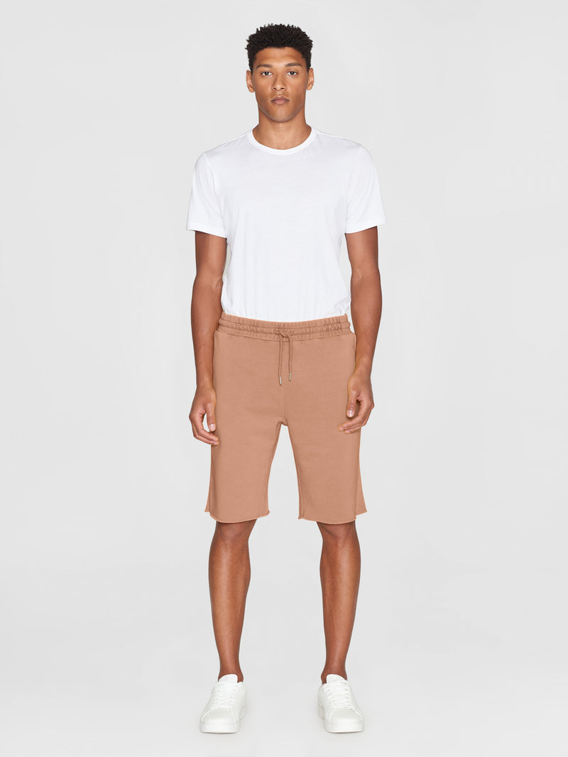 KnowledgeCotton Apparel - MEN BIRCH sweat shorts - GOTS/Vegan Shorts 1437 Chocolate Malt