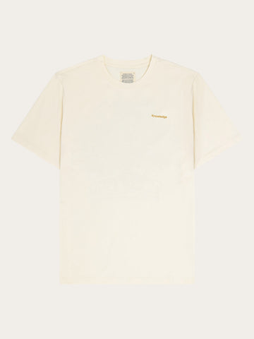 KnowledgeCotton Apparel - MEN Back print t-shirt T-shirts 5004 White Multi