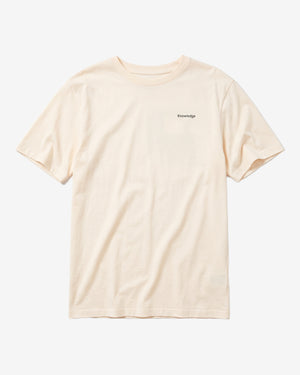 KnowledgeCotton Apparel - MEN Back print t-shirt T-shirts 1387 Egret