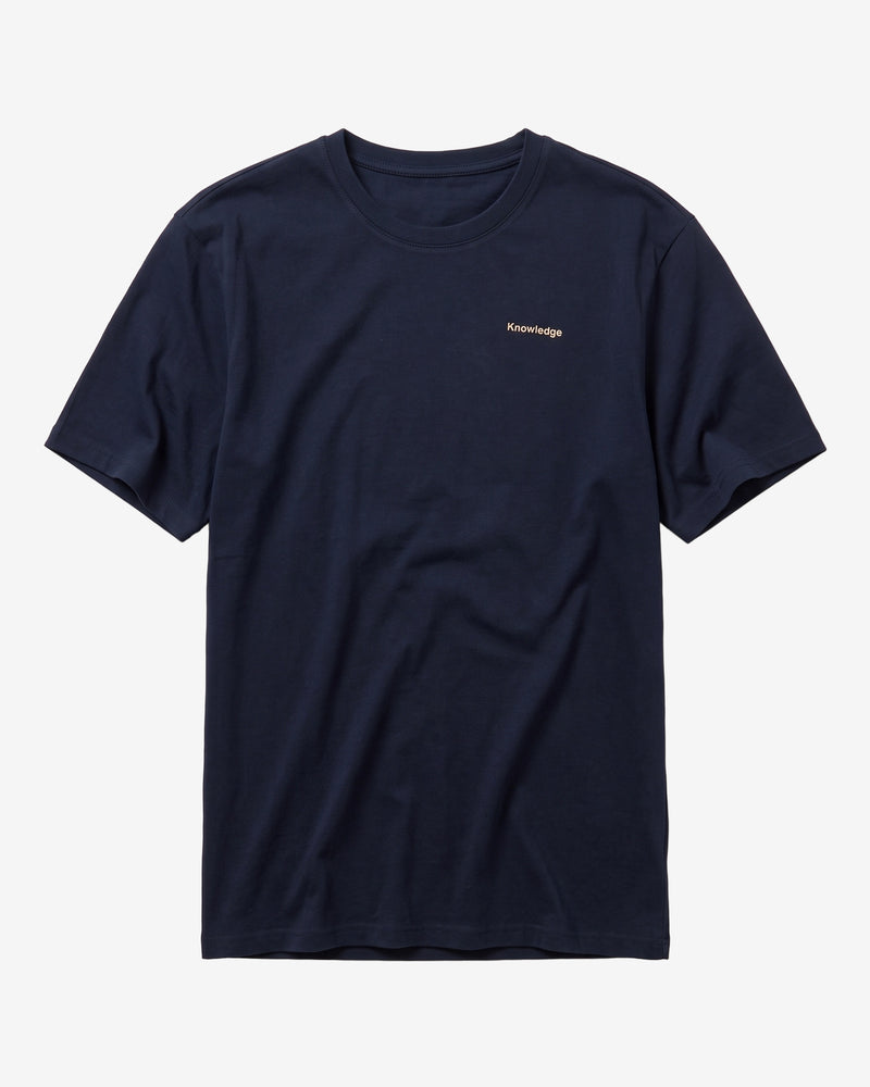 KnowledgeCotton Apparel - MEN Back print t-shirt T-shirts 1412 Night Sky