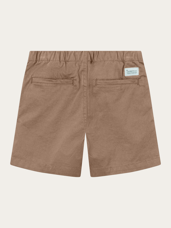 KnowledgeCotton Apparel - YOUNG Baggy twill shorts belt details Shorts 1019 Tuffet