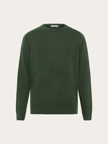 KnowledgeCotton Apparel - MEN Basic o-neck knit Knits 1090 Forest Night