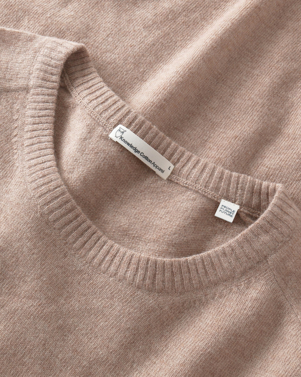 KnowledgeCotton Apparel - MEN Basic o-neck knit Knits 1336 Kelp melange