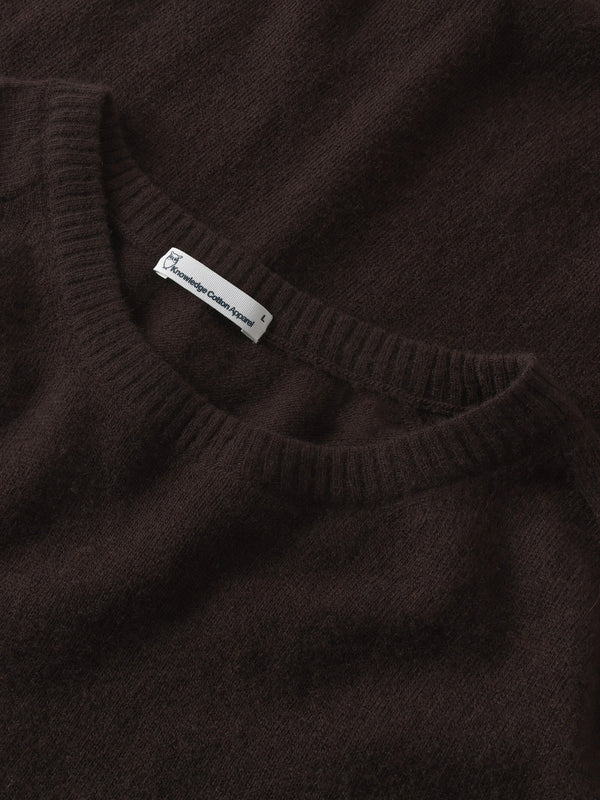 KnowledgeCotton Apparel - MEN Basic o-neck knit Knits 1487 Chocolate Torte