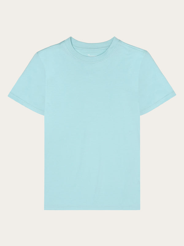 KnowledgeCotton Apparel - WMN Basic pima cotton t-shirt - GOTS/Vegan T-shirts 1480 Aqua-Esque