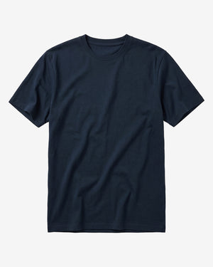 KnowledgeCotton Apparel - MEN Basic t-shirt T-shirts 1001 Total Eclipse