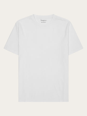 KnowledgeCotton Apparel - MEN Basic t-shirt T-shirts 1010 Bright White