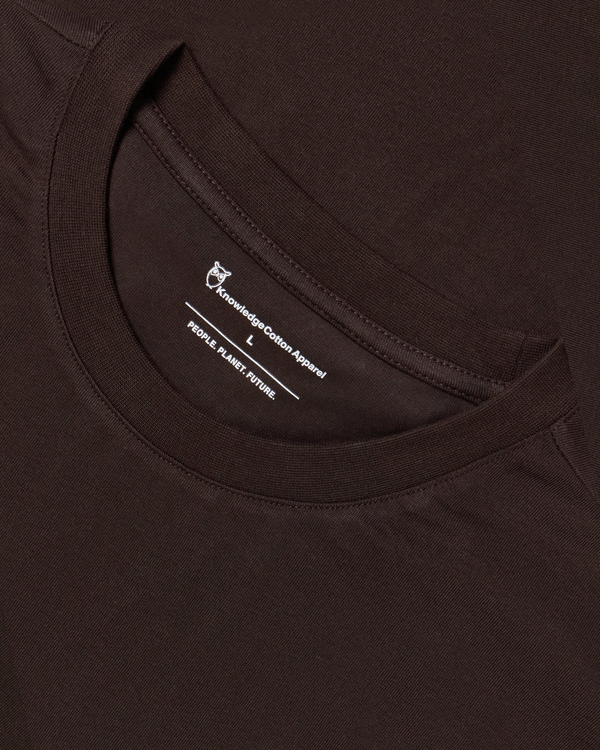 KnowledgeCotton Apparel - MEN Basic t-shirt T-shirts 1487 Chocolate Torte
