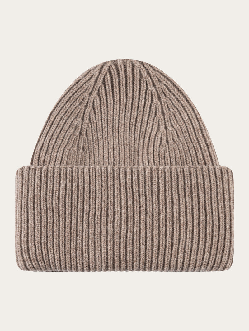 KnowledgeCotton Apparel - UNI Big rib beanie Hats 1336 Kelp melange