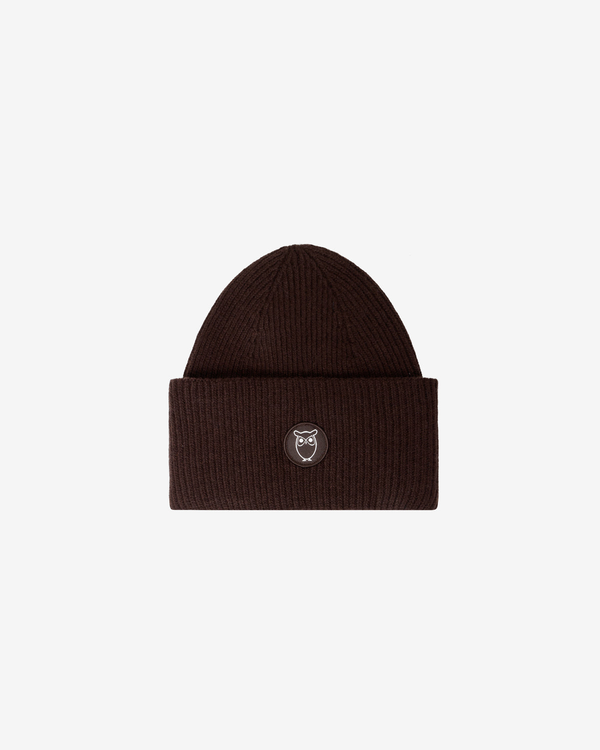 KnowledgeCotton Apparel - UNI Big rib beanie Hats 1487 Chocolate Torte