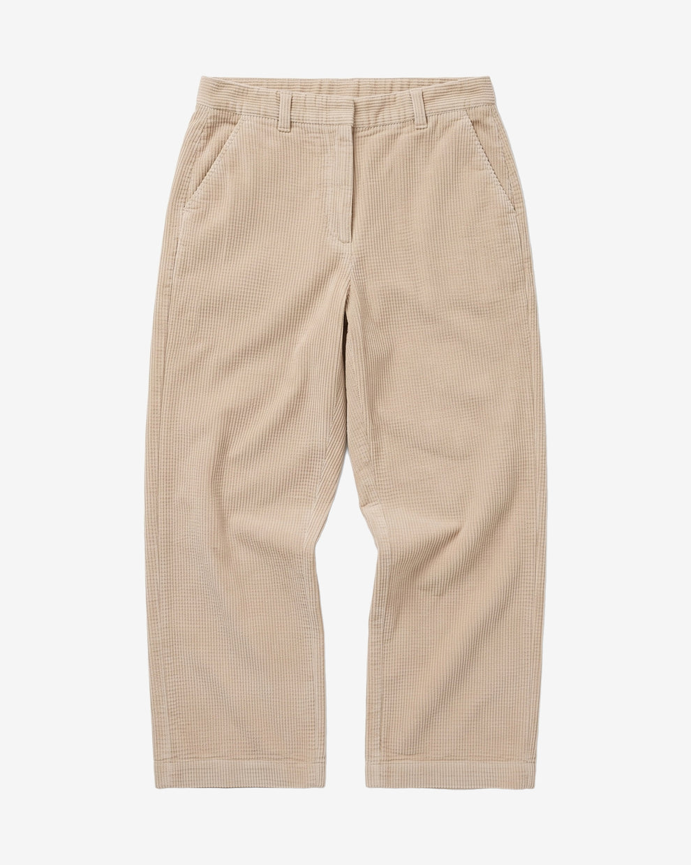 KnowledgeCotton Apparel - WMN Bora wide corduroy pants Pants 1228 Light feather gray