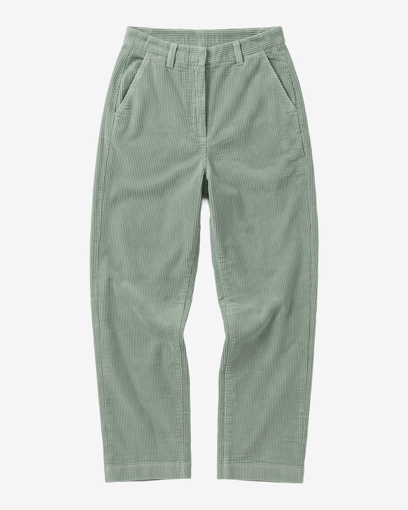 KnowledgeCotton Apparel - WMN Bora wide corduroy pants Pants 1396 Lily Pad