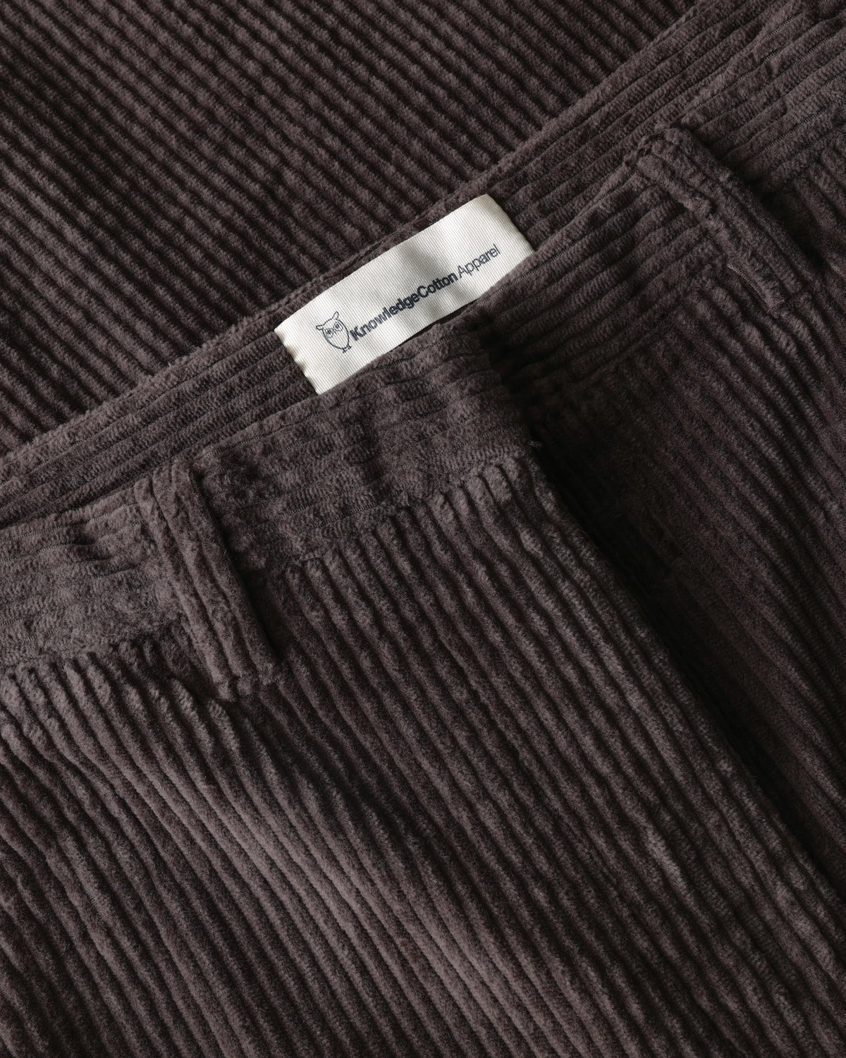 KnowledgeCotton Apparel - WMN Bora wide corduroy pants Pants 1487 Chocolate Torte