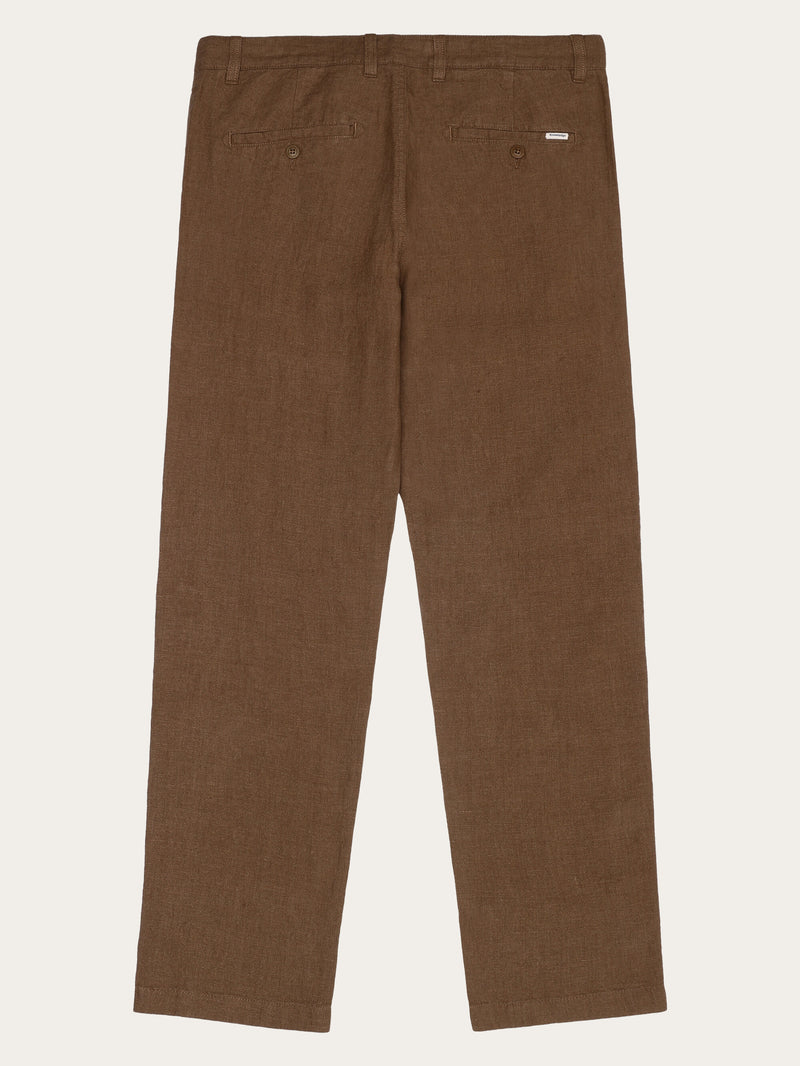 KnowledgeCotton Apparel - MEN CHUCK regular linen pants - GOTS/Vegan Pants 1019 Tuffet