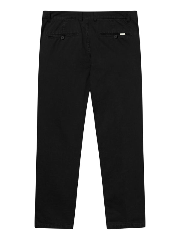 KnowledgeCotton Apparel - MEN CHUCK regular twill chino pants Pants 1300 Black Jet