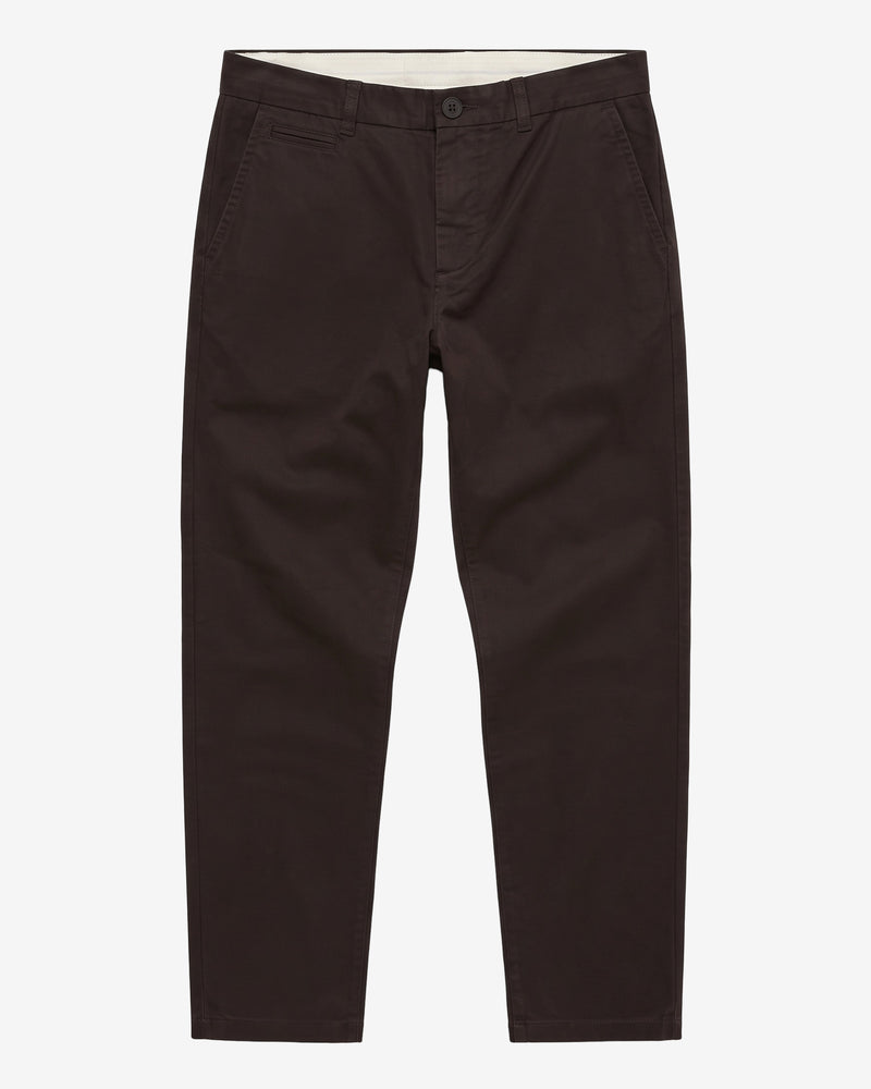 KnowledgeCotton Apparel - MEN CHUCK regular twill chino pants Pants 1487 Chocolate Torte
