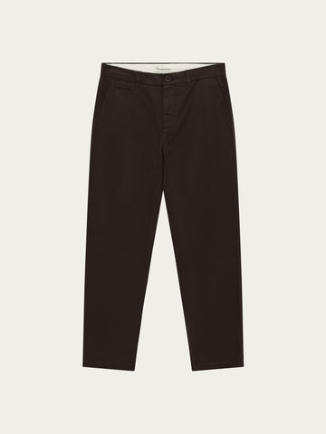 KnowledgeCotton Apparel - MEN CHUCK regular twill chino pants Pants 1487 Chocolate Torte