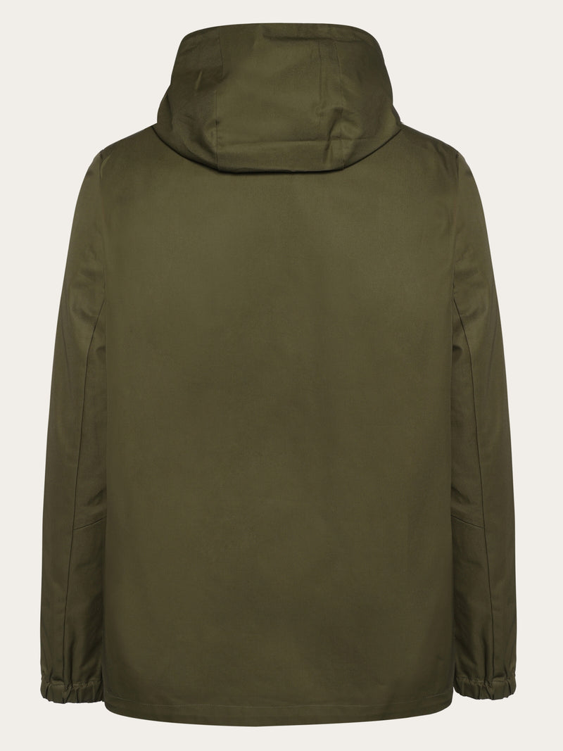 KnowledgeCotton Apparel - UNI Canvas anorak Jackets 1068 Burned Olive
