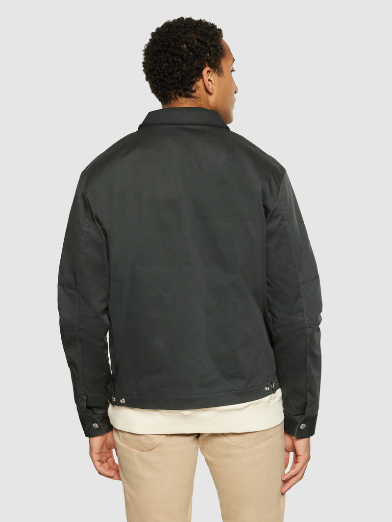 KnowledgeCotton Apparel - MEN Canvas bomber jacket - GOTS Jackets 1167 Phantom