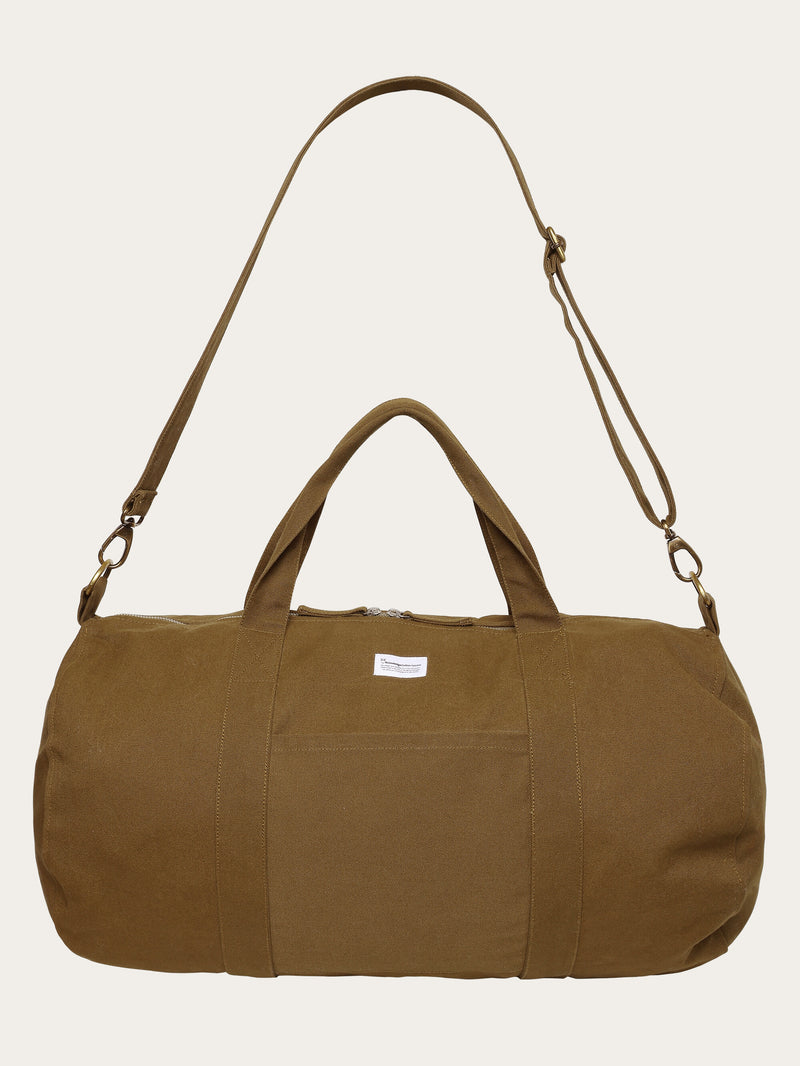 Buy Canvas duffel bag 45L GOTS Vegan Dark Olive from KnowledgeCotton Apparel