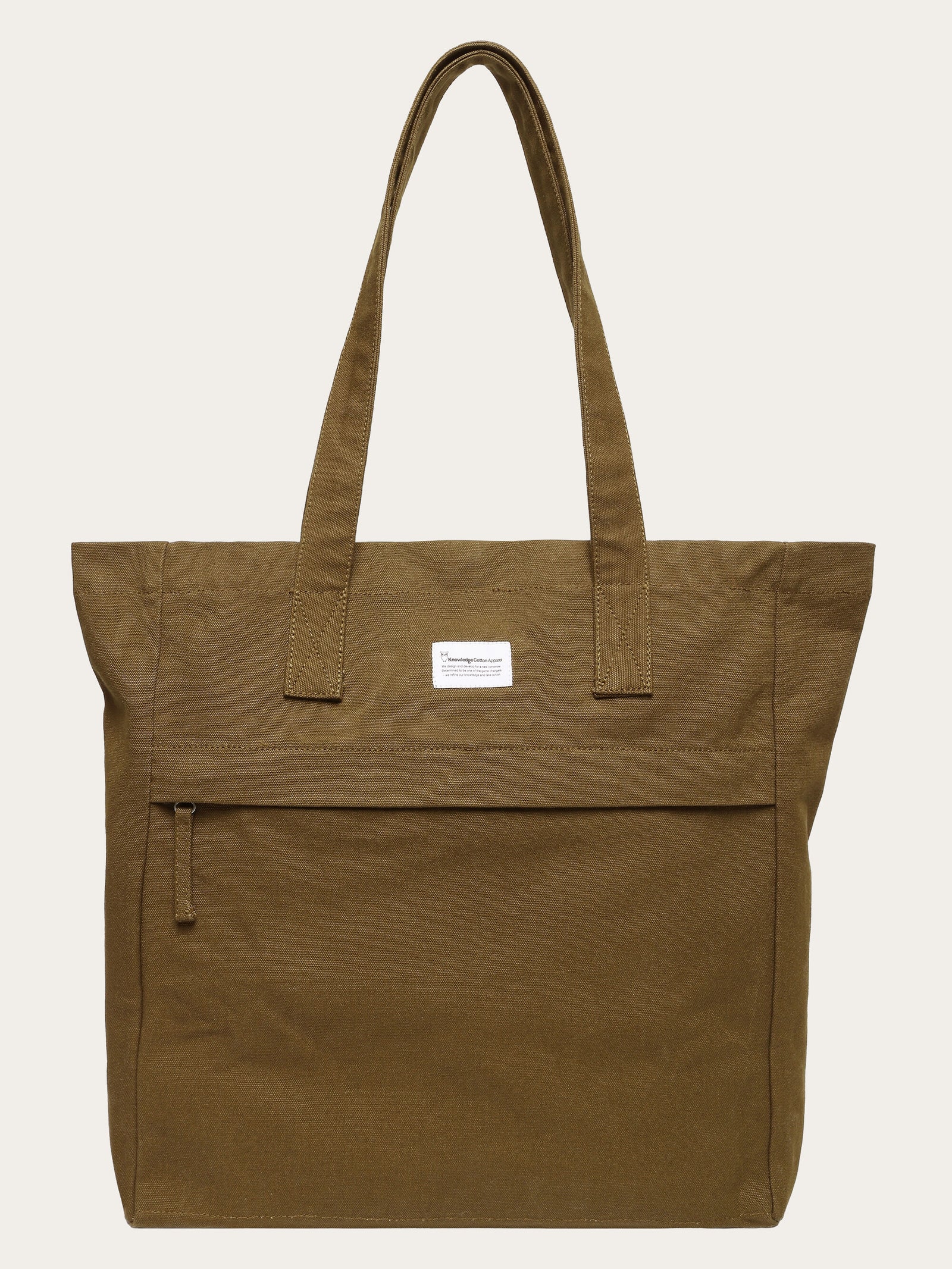 Canvas tote bag GOTS Vegan Dark Olive