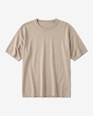 KnowledgeCotton Apparel - WMN Cashmere knit t-shirt Knits 1228 Light feather gray