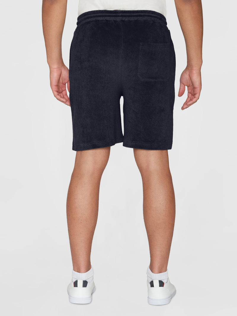 KnowledgeCotton Apparel - MEN Casual terry shorts Shorts 1412 Night Sky