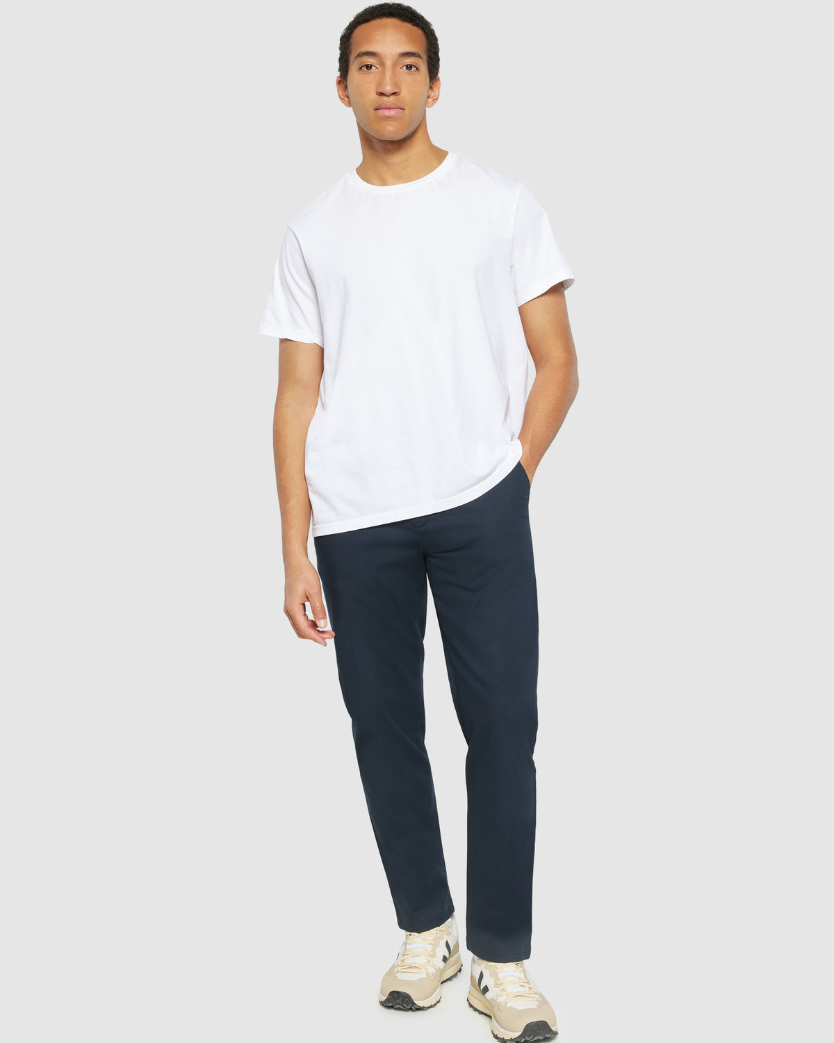 KnowledgeCotton Apparel - MEN Chuck regular canvas pants Pants 1001 Total Eclipse