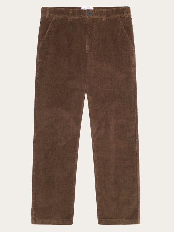 KnowledgeCotton Apparel - MEN Chuck regular corduroy pants Pants 1243 Demitasse (brown)