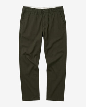 KnowledgeCotton Apparel - MEN Chuck regular herringbone pants Pants 1090 Forest Night