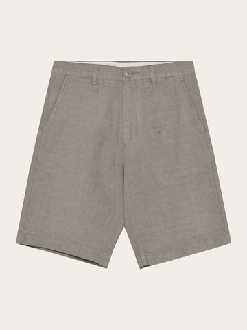 KnowledgeCotton Apparel - MEN Chuck regular linen shorts Shorts 1498 Twill - Yarndyed