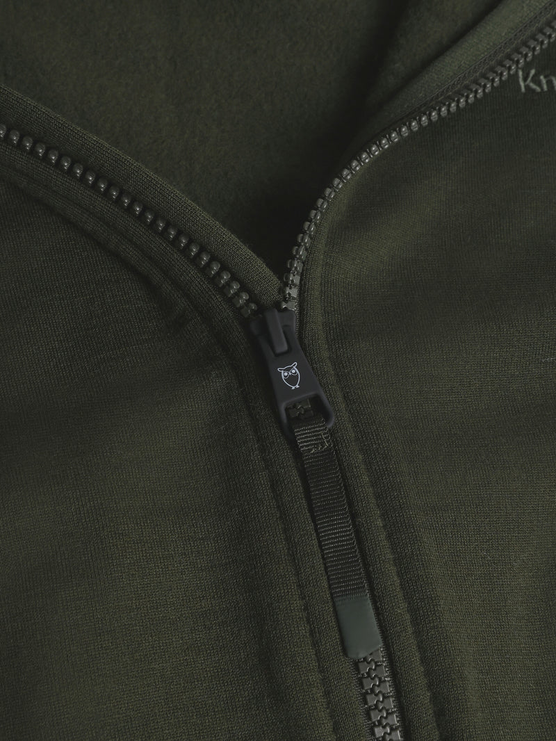 KnowledgeCotton Apparel - MEN Cleaver Wool 320 Fleece hoodie - RWS Fleeces 1090 Forrest Night