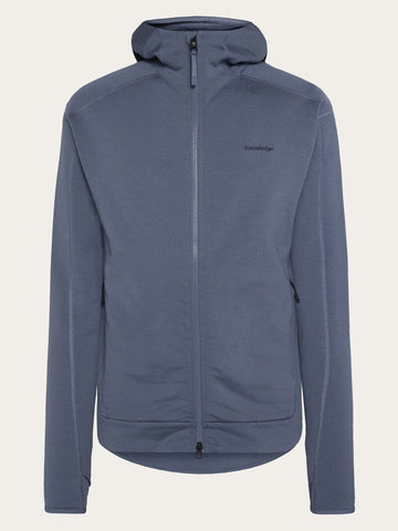 KnowledgeCotton Apparel - MEN Dynamic wool fleece hoodie Fleeces 1226 Vintage Indigo