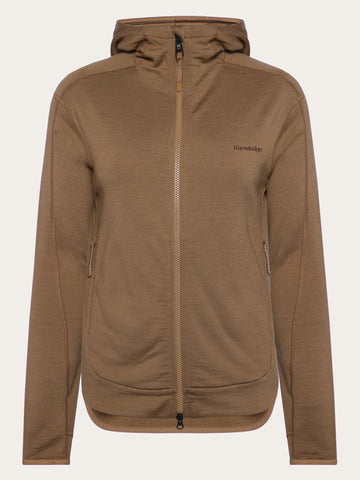 KnowledgeCotton Apparel - WMN Dynamic wool fleece hoodie Fleeces 1019 Tuffet