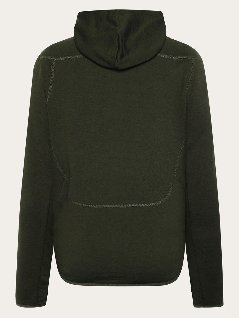 KnowledgeCotton Apparel - WMN Cleaver Wool 320 Fleece hoody - RWS Fleeces 1090 Forrest Night