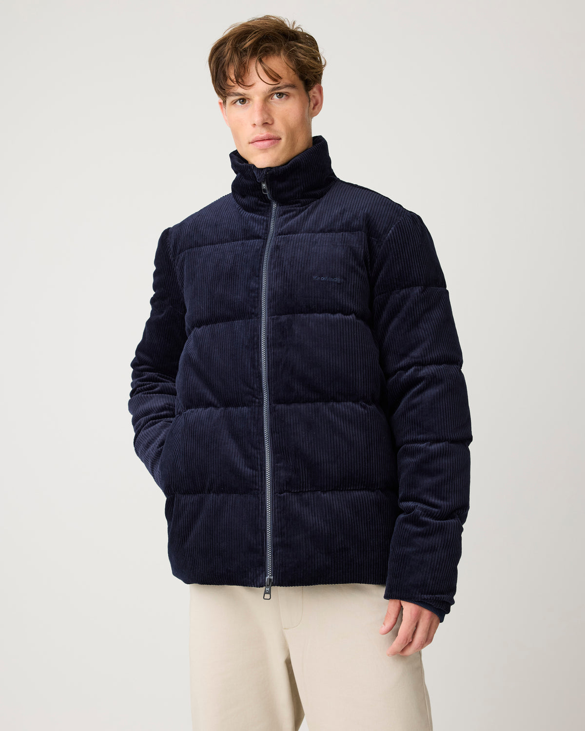 KnowledgeCotton Apparel - MEN Corduroy Puffer Jacket Jackets 1412 Night Sky