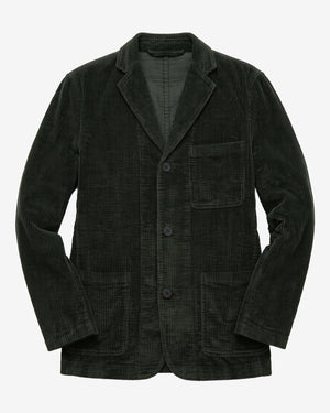 KnowledgeCotton Apparel - MEN Corduroy blazer Overshirts 1090 Forest Night