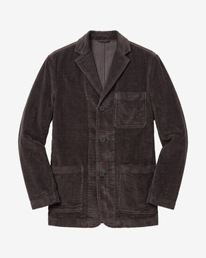KnowledgeCotton Apparel - MEN Corduroy blazer Overshirts 1487 Chocolate Torte