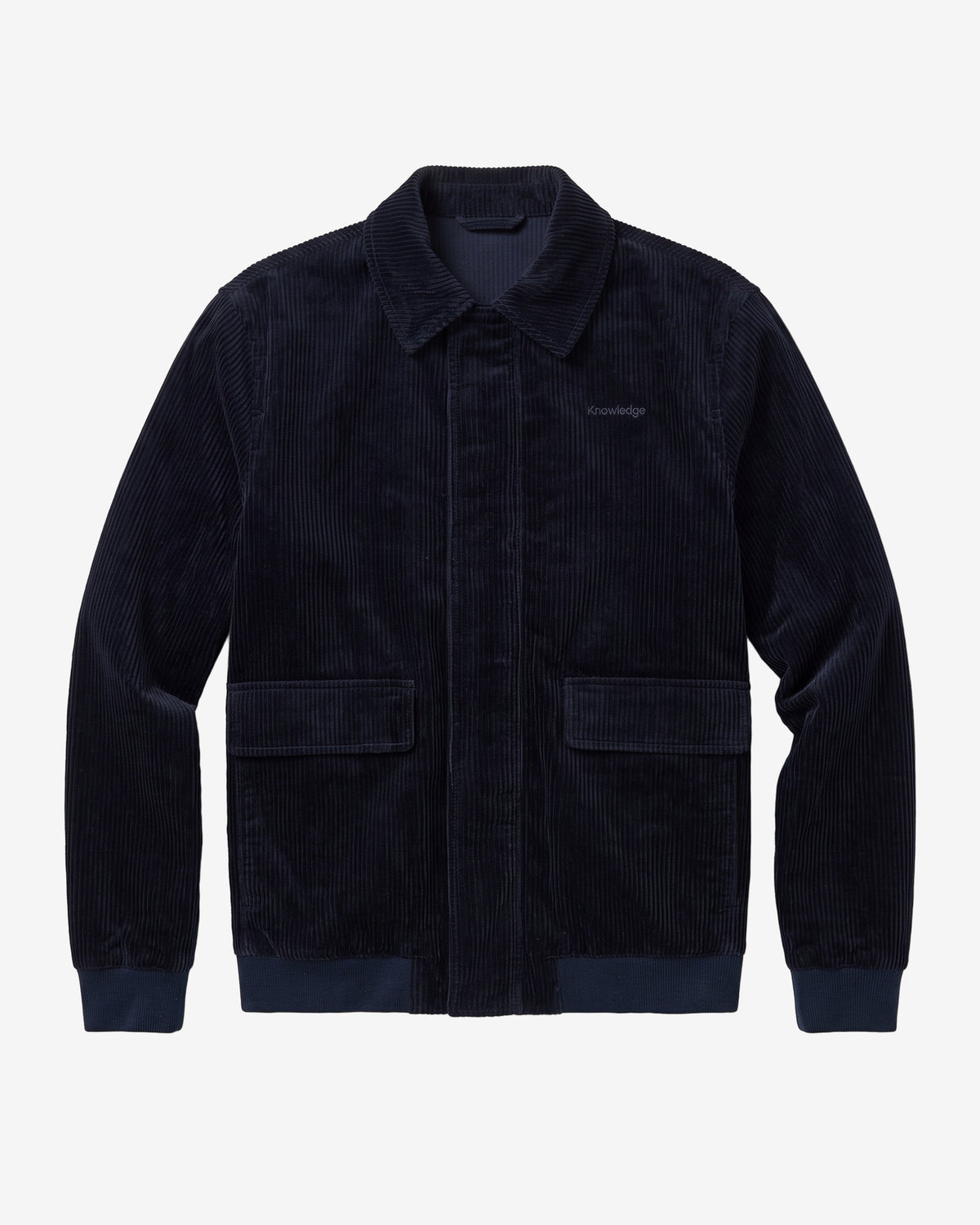 KnowledgeCotton Apparel - MEN Corduroy bomber jacket Jackets 1412 Night Sky