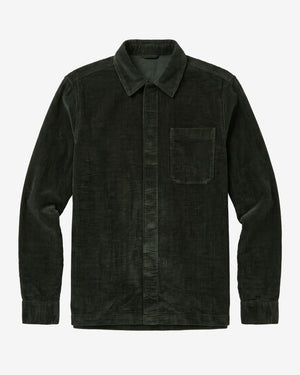 KnowledgeCotton Apparel - MEN Corduroy overshirt Overshirts 1090 Forest Night